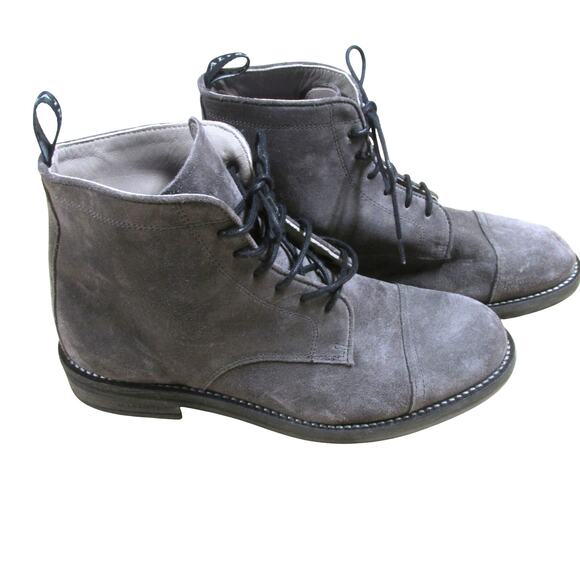 AllSaints Drago Suede Lace Up Boots Charcoal Grey Men\'s Size 40 (US 7) NWOB main image 7